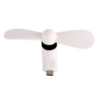 FNWD Mini Micro Fan Portable for Dock Cool Cooler Rotating Fan for Samsung Galaxy S7  S7 Edge LG G5 other Android Smart Phones (White) - B06XB4CZTM